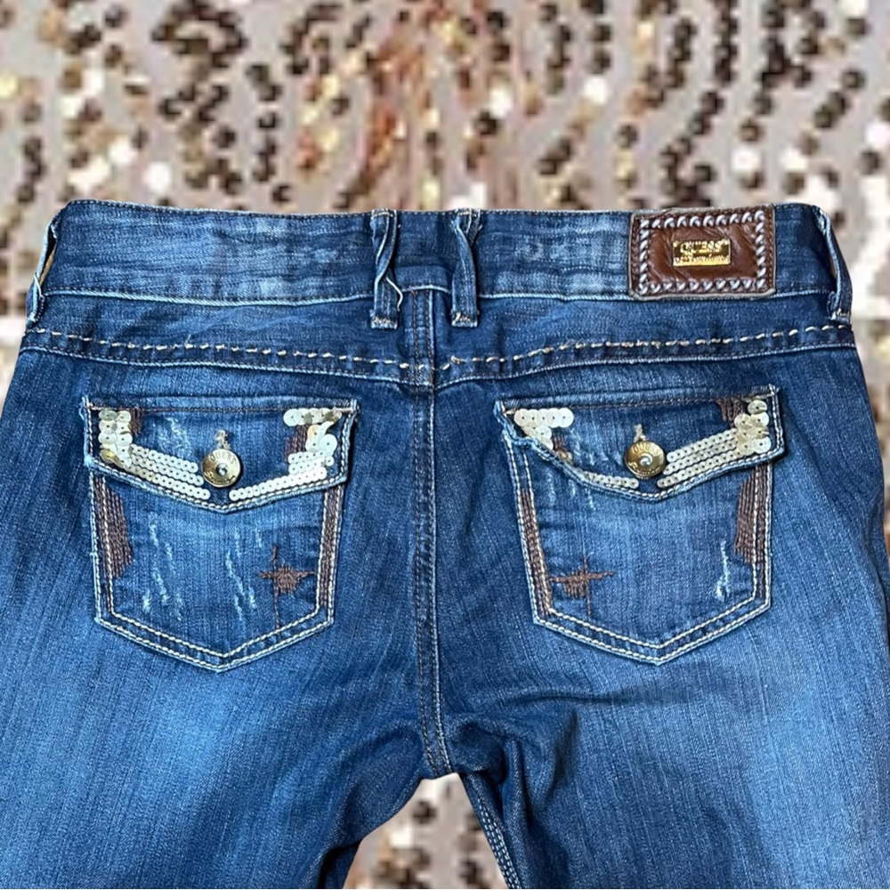 Women’s Guess Premium Sequined, Bootcut Y2K Jeans - Size 29